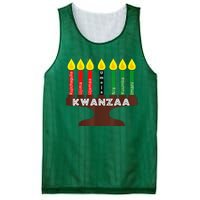 Kwanzaa Kinara Mishumaa With 7 Principles Mesh Reversible Basketball Jersey Tank