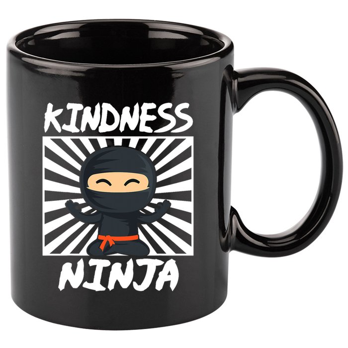 Kids Kindness Ninja Anti Bullying Gift Orange Unity Day 11oz C Handle Ceramic Mug
