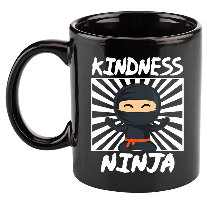Kids Kindness Ninja Anti Bullying Gift Orange Unity Day 11oz C Handle Ceramic Mug
