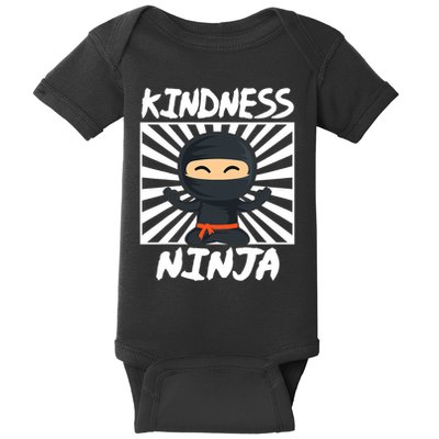 Kids Kindness Ninja Anti Bullying Gift Orange Unity Day Baby Bodysuit