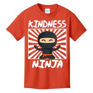 Kids Kindness Ninja Anti Bullying Gift Orange Unity Day Kids T-Shirt