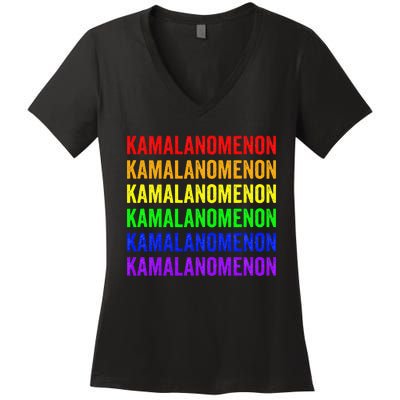 Kamalanomenon Kamala Nomenon Phenomenon Women's V-Neck T-Shirt