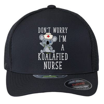 Koala Koalafied Nursing Qualified Nurse Funny Nurse Pets Meaningful Gift Flexfit Unipanel Trucker Cap