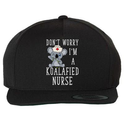 Koala Koalafied Nursing Qualified Nurse Funny Nurse Pets Meaningful Gift Wool Snapback Cap