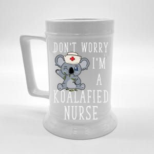 Koala Koalafied Nursing Qualified Nurse Funny Nurse Pets Meaningful Gift Beer Stein