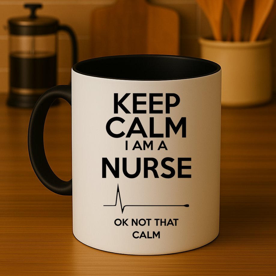 Keep Calm IM A Nurse Ok Not That Calm Mug
