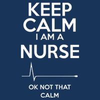 Keep Calm IM A Nurse Ok Not That Calm Drawstring Bag