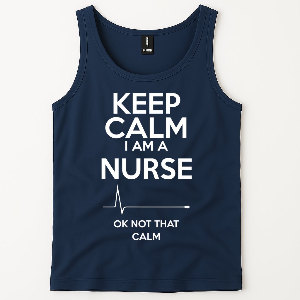 Keep Calm IM A Nurse Ok Not That Calm Tank Top