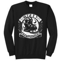 Krampusnacht Krampus On A Snowmobile Sweatshirt