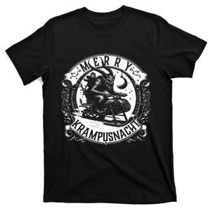 Krampusnacht Krampus On A Snowmobile T-Shirt