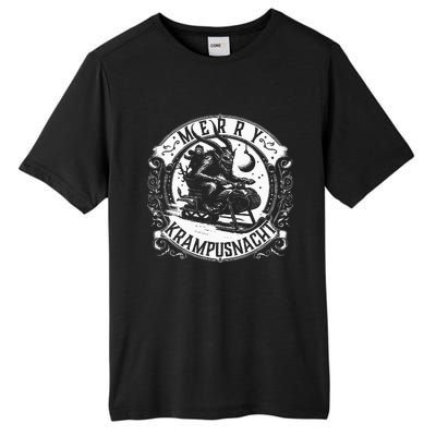 Krampusnacht Krampus On A Snowmobile Tall Fusion ChromaSoft Performance T-Shirt