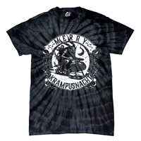 Krampusnacht Krampus On A Snowmobile Tie-Dye T-Shirt