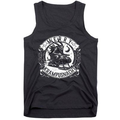 Krampusnacht Krampus On A Snowmobile Tank Top