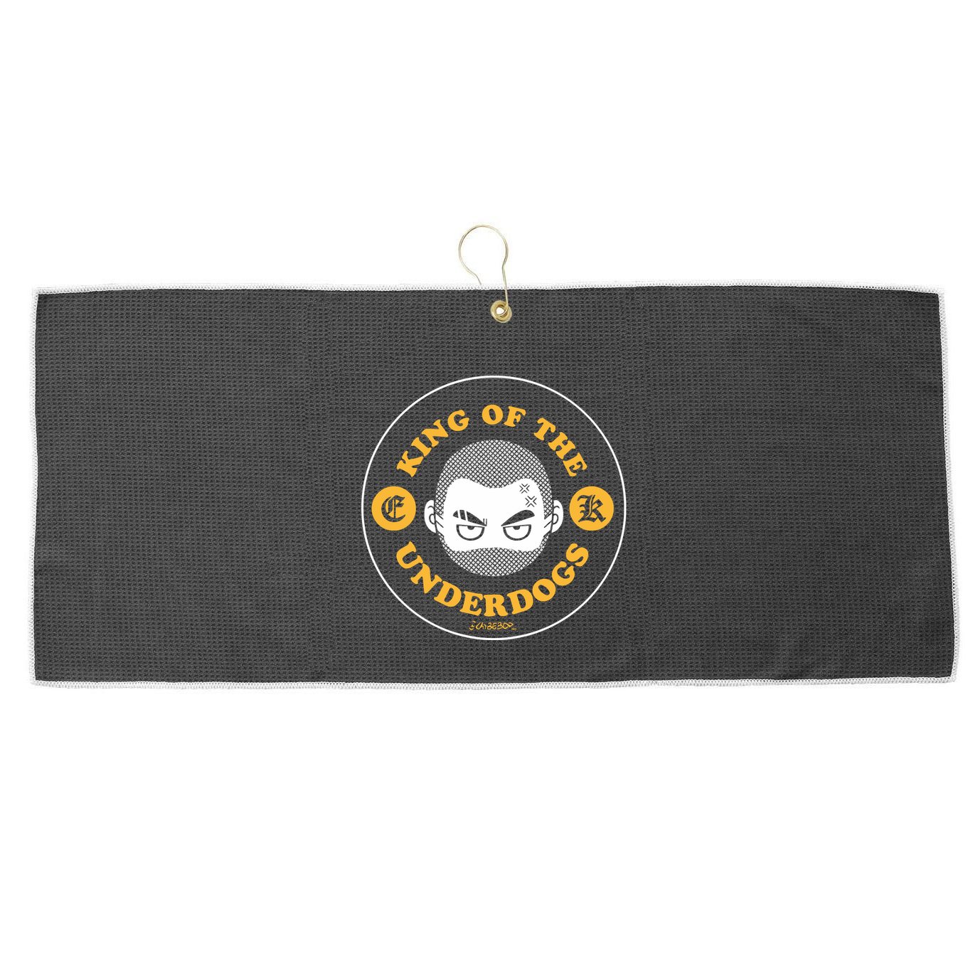 Kaybebop King Of The Underdogs Large Microfiber Waffle Golf Towel