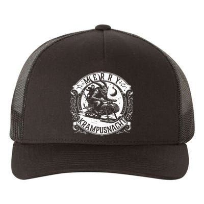 Krampusnacht Krampus on a Snowmobile Yupoong Adult 5-Panel Trucker Hat