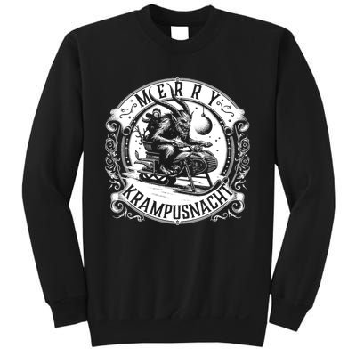 Krampusnacht Krampus On A Snowmobile Sweatshirt