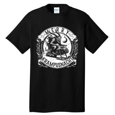 Krampusnacht Krampus On A Snowmobile Tall T-Shirt