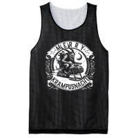 Krampusnacht Krampus On A Snowmobile Mesh Reversible Basketball Jersey Tank