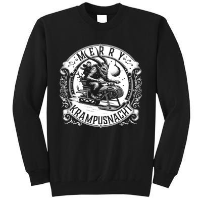 Krampusnacht Krampus On A Snowmobile Tall Sweatshirt