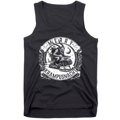 Krampusnacht Krampus On A Snowmobile Tank Top