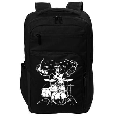 King Kong Playing Drums Impact Tech Backpack