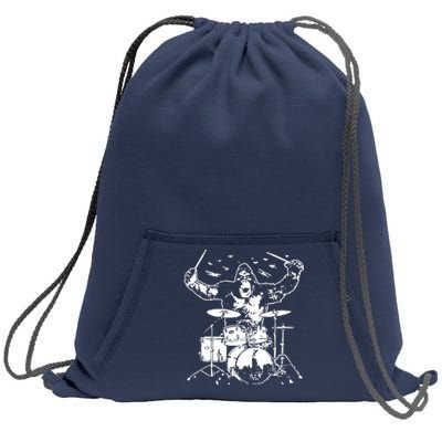 King Kong Playing Drums Sweatshirt Cinch Pack Bag