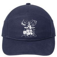 King Kong Playing Drums 7-Panel Snapback Hat