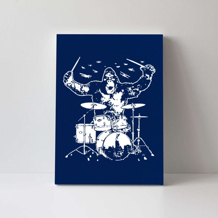 King Kong Playing Drums Canvas