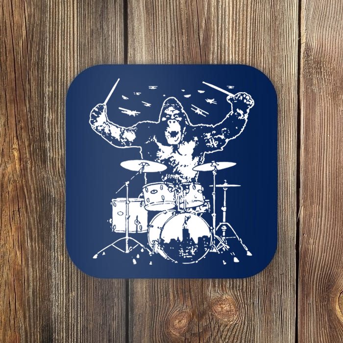 King Kong Playing Drums Coaster