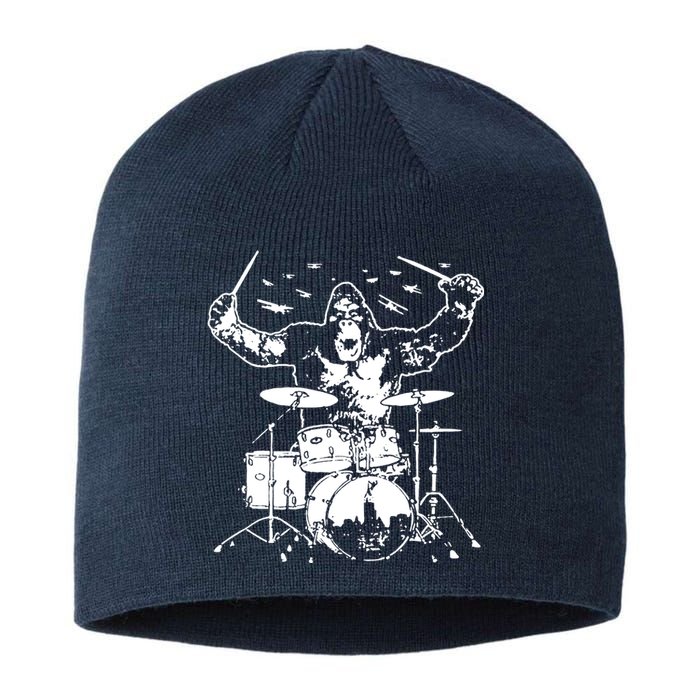 King Kong Playing Drums Sustainable Beanie