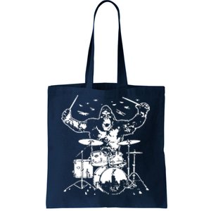 King Kong Playing Drums Tote Bag