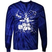 King Kong Playing Drums Tie-Dye Long Sleeve Shirt