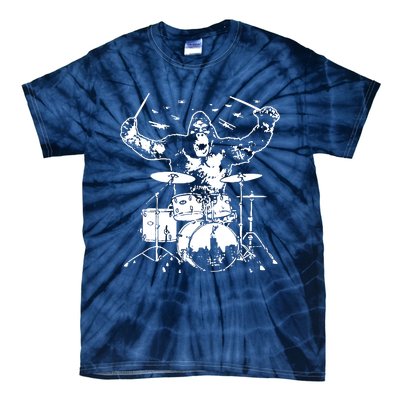 King Kong Playing Drums Tie-Dye T-Shirt