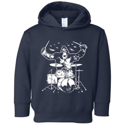 King Kong Playing Drums Toddler Hoodie