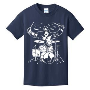 King Kong Playing Drums Kids T-Shirt