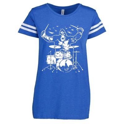 King Kong Playing Drums Enza Ladies Jersey Football T-Shirt