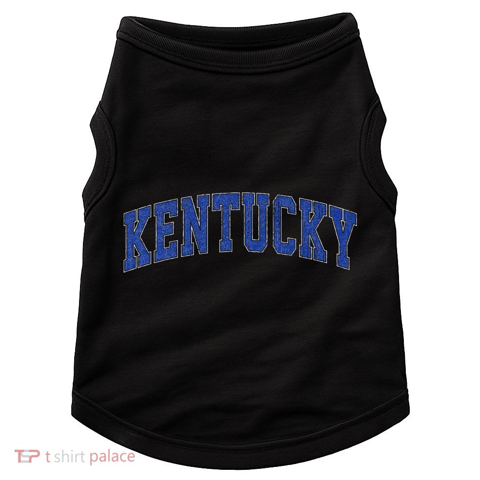Kentucky Ky Retro Vintage Athletic Sports Design Blue Style Doggie Tank