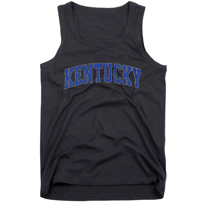 Kentucky Ky Retro Vintage Athletic Sports Design Blue Style Tank Top