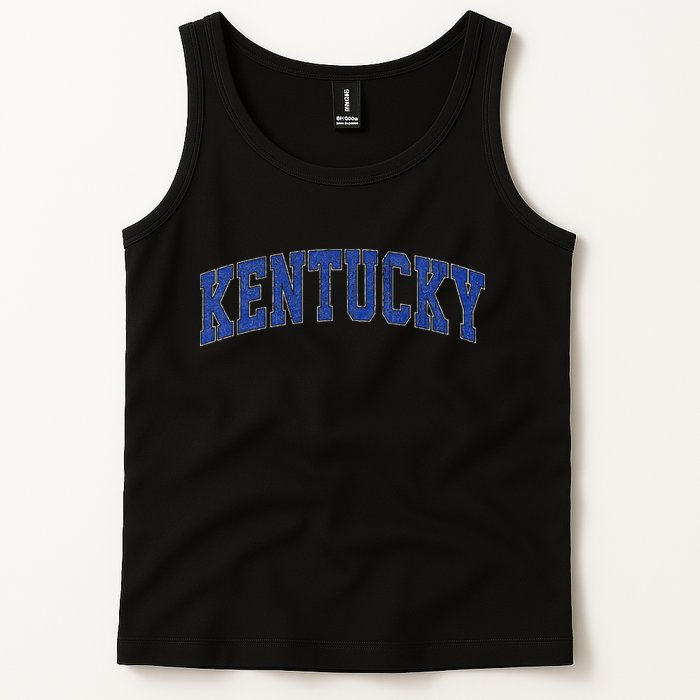 Kentucky Ky Retro Vintage Athletic Sports Design Blue Style Tank Top
