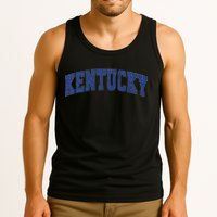 Kentucky Ky Retro Vintage Athletic Sports Design Blue Style Tank Top