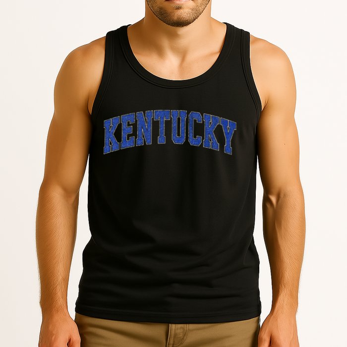 Kentucky Ky Retro Vintage Athletic Sports Design Blue Style Tank Top