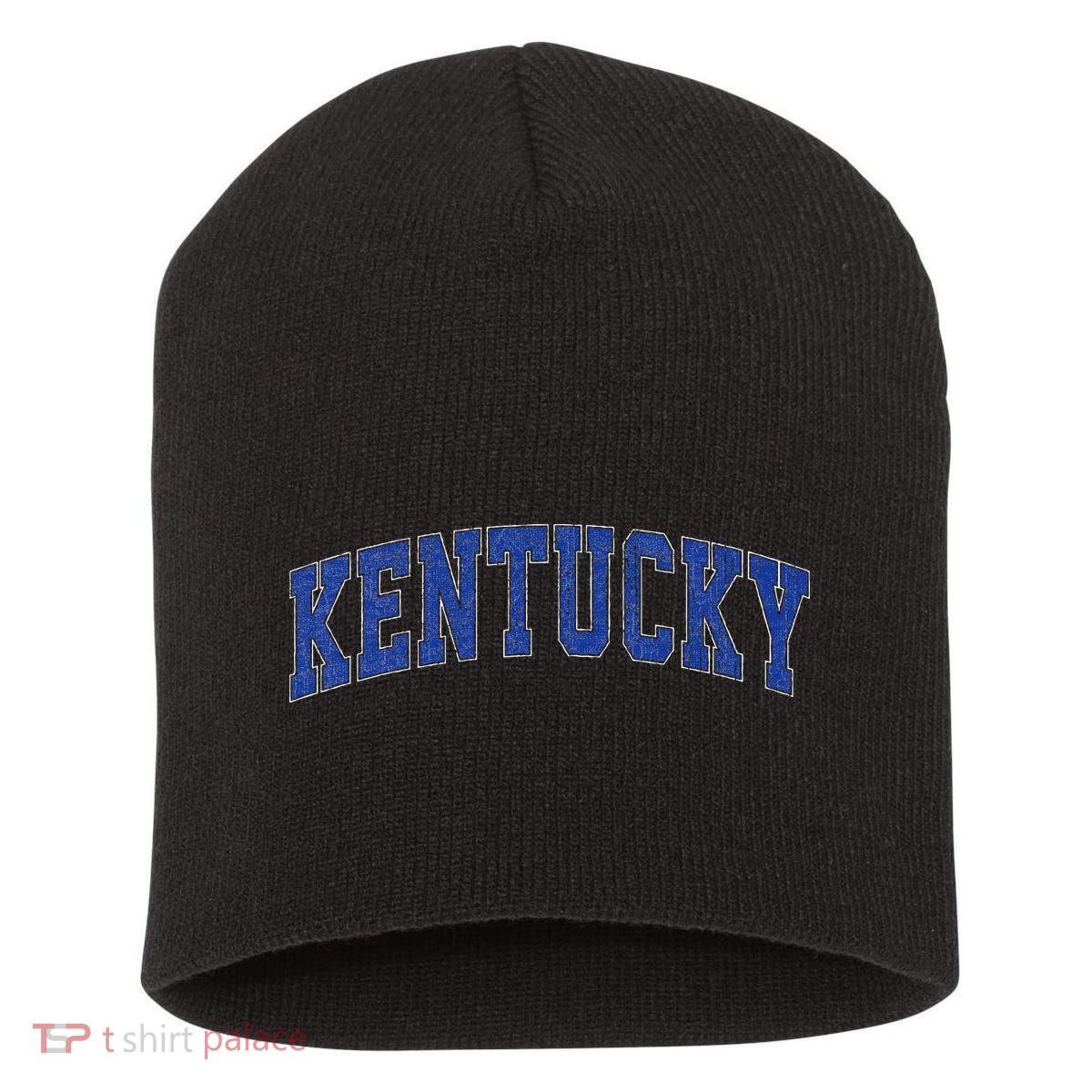 Kentucky Ky Retro Vintage Athletic Sports Design Blue Style Short Acrylic Beanie