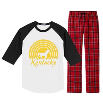 Kentucky Ky Thoroughbred Horse Farm Racing Derby Infield Meaningful Gift Raglan Sleeve Pajama Set