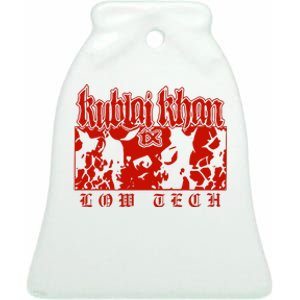 Kublai Khan Tx Low Tech New Ceramic Bell Ornament