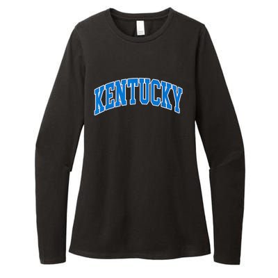 Kentucky KY Throwback Design Classic Womens CVC Long Sleeve Shirt