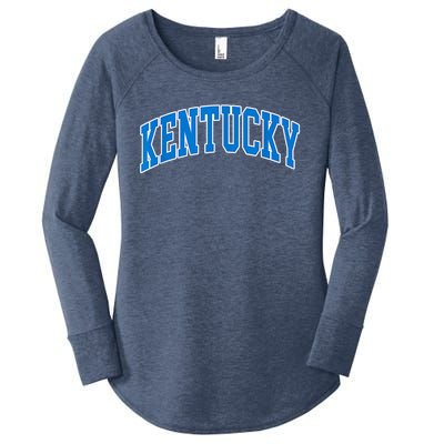 Kentucky KY Throwback Design Classic Women's Perfect Tri Tunic Long Sleeve Shirt