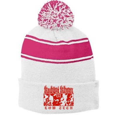 Kublai Khan Tx Low Tech New Stripe Pom Pom Beanie