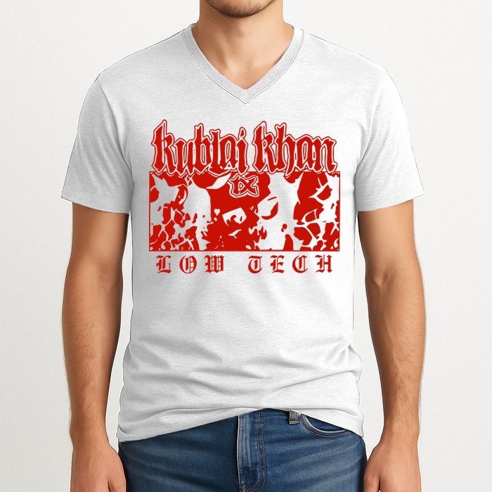 Kublai Khan Tx Low Tech New V-Neck T-Shirt