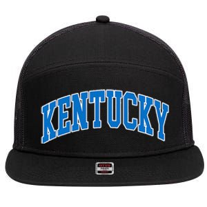 Kentucky Ky Throwback Design Classic 7 Panel Mesh Trucker Snapback Hat