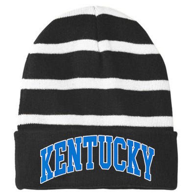 Kentucky Ky Throwback Striped Beanie with Solid Band